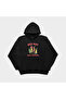 Black Oversize Sweatshirt with Red Hot Silly Peppers Design