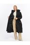 Women's New Season Long Padded Belted Puffer Sports Jacket Coat
