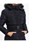Women's New Season Long Padded Belted Puffer Sports Jacket Coat - 2