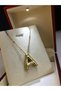 Balloon letter a necklace stainless steel yellow color • in illuminated box • for lover • for wife • for mother necklace - 4