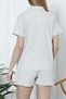 Women's Shorts Pajama Set Short Sleeve Camisole Loose Pocket STONE - 3