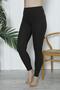 Women's High Waist Gathering Tights Camisole Ribbed Polyester Khaki - 2
