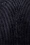 Navy Blue Velvet Women's Hat Corded Baseball Cap - 3
