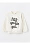 Lcw Crew Neck Long Sleeve Printed Baby Girl Sweatshirt and Leggings 2 Pieces Set - 2
