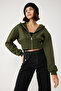 Women's Zippered Hooded Sweatshirt with Long Sleeves