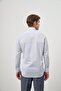 White Long Sleeve Pattern Half Italian Collar Pocket Cotton Classic Comfort Fit Shirt 1004245179 - 7