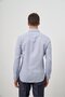 Men's Dark Blue Long Sleeve Self-Cotton Slim Fit Shirt 1004245161 - 7