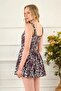 Women's Brown Strappy Mini Leopard Balloon Dress - 5