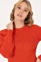 Women's Orange Crew Neck Sweater 50270430-Vr181 - 2