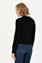 Women's Black Crew Neck Sweater 50270430 -Vr046 - 5