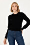 Women's Black Crew Neck Sweater 50270430 -Vr046 - 3