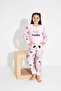 Girl's Panda Long Sleeve Fleece Plush Fabric Winter Warm Pajama Set