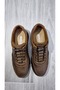 New Collection Genuine Crazy Leather Dark Sand Winter Men's Leather Sneakers - 7