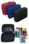 Pen Holder Bag, Hard Cover, Blue Color, Multi-Compartment, 3 Color Options - 3