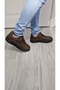 New Collection Genuine Crazy Leather Dark Sand Winter Men's Leather Sneakers - 5