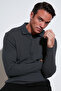 Men's Polo Collar Cotton Sweat - Buttoned, Regular Fit Sweat 5905708 - 2
