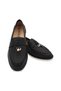 Genuine Leather Black Women's Shoes Eva Sole Loafer - 2