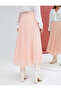 Pleated Midi Skirt Chiffon Asymmetrical Cut Lined - 4