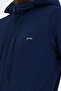 Rich Men's Zippered Hooded Navy Blue Tracksuit Set with Pockets - 4