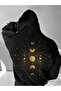 Moon Phases Back Printed Black1 Oversize Hoodie Sweatshirt Hoodie