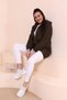 Women's Hijab Clothing Large Size Seasonal Sports Trench Coat Khaki - 8