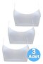 Girl's 3-Padded Cotton Thin Strap Bustier Daily Practice Bra
