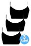 Girl's 3-Padded Cotton Thin Strap Bustier Daily Practice Bra