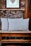 Modern 2-Piece Navy Blue Striped Cotton Decorative 30X50 cm Pillow/Cushion Cover - 2