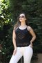 Black Halter Neck Knitwear Undershirt - 2
