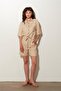 Ecru Belted Shorts Jumpsuit