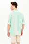 Men's Checkered Green Shirt 50263337 -Vr083 - 5