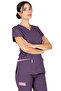 طقم جيرسي للأطباء والممرضات من Twin Flex Plum مصنوع من الليكرا الناعم