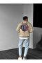 Lb-1007 Model Beige Boudless Embroidered Sweat - 2