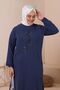 Hijab Ayrobin Double Suit Large Size Tunic Trousers Women's Indigo - 3