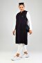 Women's Plus Size Vest Ottoman Steel Knitted Viscose Vest Navy Blue - 7
