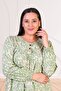 Women's Plus Size Leaf Pattern Summer Long Dress - 3