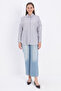 White-Grey Oversize Basic Shirt - 2