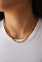 Steel Twist Chain Necklace Small Interlocking Necklace 3mm Non Tarnish - 7