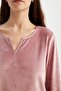 Fall in Love Pajama Set V-Neck Velur Long Sleeve Top Elastic Waist Bottom A3356Ax24Au - 6