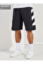 Oversized Cotton Terry Block Striped Shorts