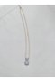 Gold Paperclip Chain Square Zircon Stone Figure Necklace - 2