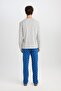 Crew Neck Long Sleeve Pajamas Set - Print and Elastic Waist D0944Ax24Wn - 6