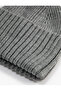 Elastic Knitted Beret with Wide Layers on the Edges - 5