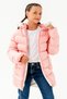Girl's Powder Fleece Inside Furry Waterproof Thick Detachable Hooded Coat Coat - 2