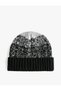 Knitted Beret Multicolored with Folding Detail