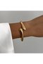 Tiffannyy Model Gold Clamp Bracelet Curved Model (Eye Drop Model Clamp Bracelet) - 2