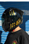 Gold Color Sticker Set for Helmet Claw Print and 46 Sticker Label Set (Total 2 Pieces)