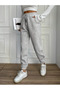 Gray Wide Cut Jogger Leg Sweatpants