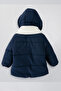 Winter Boy's Coat with Ribbed Scarf for 2-6 Years - 3