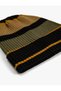 Knitted Beret with Color Block Folding Detail - 3